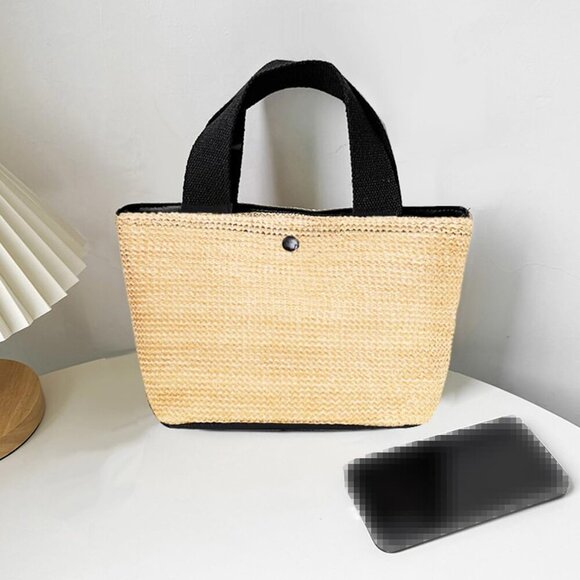 Summer Rattan Bag Handwoven Straw Shoulder Bag Small Occasion Stylish - Picture 6 of 7